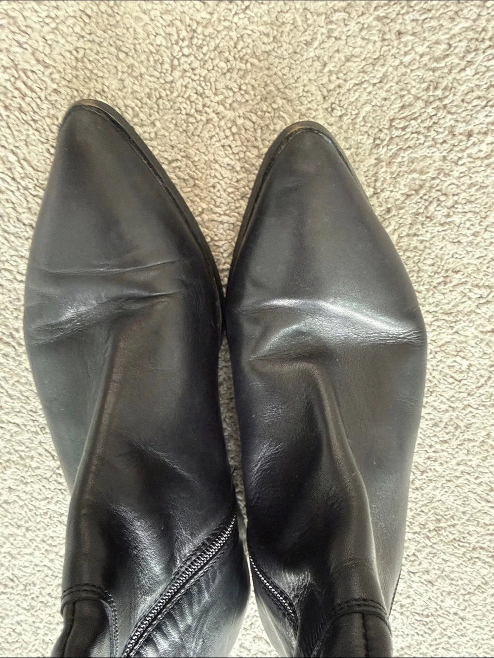 Seychelles Black Leather Over-the-Knee Riding Boots